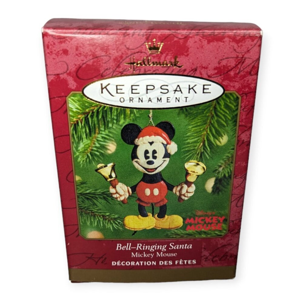 Vintage 2001 Hallmark Keepsake Ornament Disney Mickey Mouse Bell-Ringing w/Box